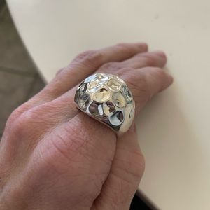 Elegant Silver Dome Ring